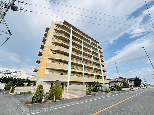 タイル張りの荘厳な外観は、マンションならでは。