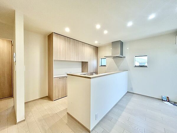 カウンターからはリビングが広く見渡せ、ご家族とのコミュニケーションも弾みます。