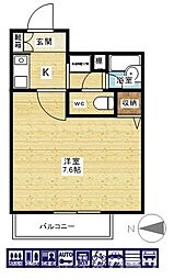 Osaka Metro御堂筋線 東三国駅 徒歩1分の賃貸マンション 6階1Kの間取り