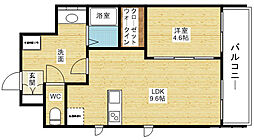 第26関根マンション 1LDKの間取図画像