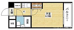 エスリード北大阪 1Kの間取図画像