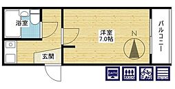 ベストレジデンス十三 ワンルームの間取図画像