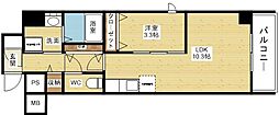 クレイン・レジデンス 1LDKの間取図画像