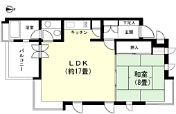 ニュー箱根ヴィレッジ2号棟 1LDKの間取図画像