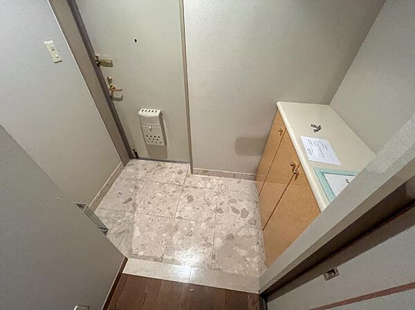 内から見た玄関