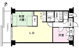 ダイアパレス湯河原グランヒルズ一番館 2LDKの間取図画像
