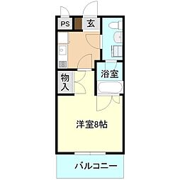 HANA STUDIO APARTMENT 1階1Kの間取り