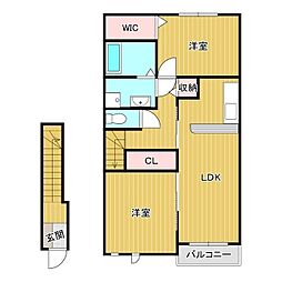 トゥインクル 2LDKの間取図画像