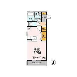 セジュールスクエア ワンルームの間取図画像