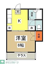 ANNEX1 1階1Kの間取り
