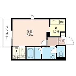 ファミールメゾン(フアミールメゾン) 2階1Kの間取り