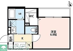 robot home 南橋本II 1階1LDKの間取り