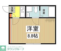 Ｋ−ＳＱＵＡＲＥ 2階1Kの間取り