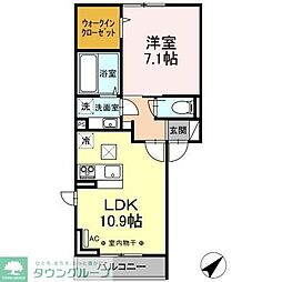 トリア　テュラー 3階1LDKの間取り