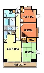 カーザ・フォレスタ 7階3LDKの間取り