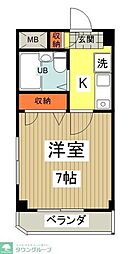 ロータストヨダ 3階1Kの間取り