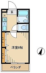 モイスペンテI 1階1Kの間取り
