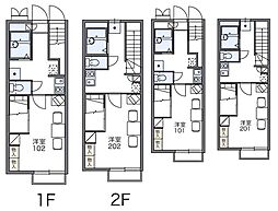 レオパレス北八王子Ａ 1階1Kの間取り