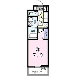 メゾン甲州 1階2DKの間取り