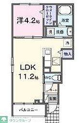 サニーコート　I 1階1LDKの間取り