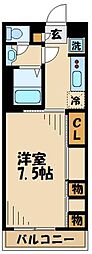 リブリ高根NS 1階1Kの間取り