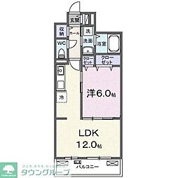 アウラティエ 3階1LDKの間取り