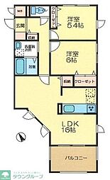 セレーノ 1階2LDKの間取り