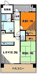 ミオカステーロ西八王子 1階2LDKの間取り