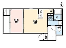 ｒｏｂｏｔ　ｈｏｍｅ　南橋本 2階1LDKの間取り