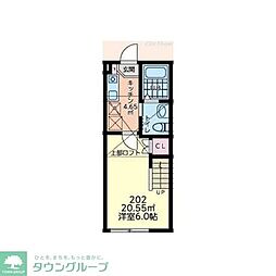 リオガーデン 1階1Kの間取り