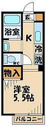 グリーンアネックス 1Kの間取図画像