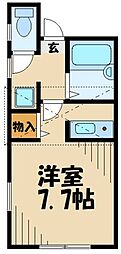 ラズベリー共和 ワンルームの間取図画像