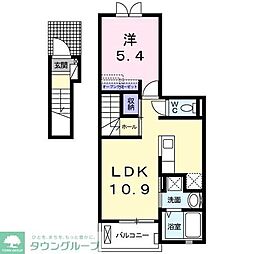 カーサデアドベ 1LDKの間取図画像
