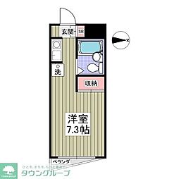 ビラデルソル ワンルームの間取図画像