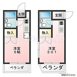 第1高尾ハイツ ワンルームの間取図画像