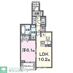 レジデンスM 1LDKの間取図画像