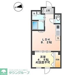 ハイムマルセン日野 1LDKの間取図画像