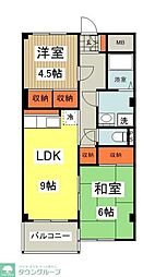 セントラルコーポフェニックス 2LDKの間取図画像