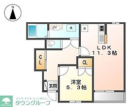 エクセルハイム 1LDKの間取図画像