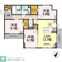 Belle・Grace 3LDKの間取図画像