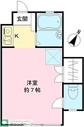 ドリームコート南平 ワンルームの間取図画像