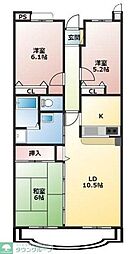 ヴェルセーヌ 3LDKの間取図画像