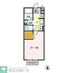 リヴェール・エフティ2 1Kの間取図画像