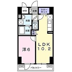 シオン八王子 1LDKの間取図画像