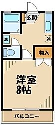 ドエリング 1Kの間取図画像
