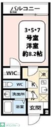 INFINITY KOYASUMACHI 1Kの間取図画像