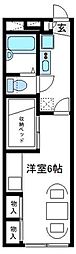 レオパレスMACHIYA 1Kの間取図画像