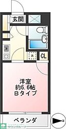 藤和シティコープ八王子並木町 ワンルームの間取図画像
