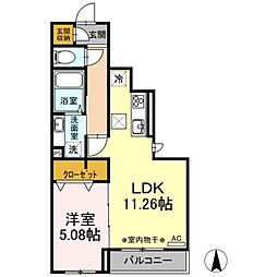 アイズガーデン 1LDKの間取図画像