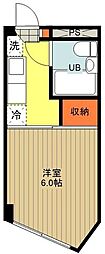 礒沼ビル ワンルームの間取図画像